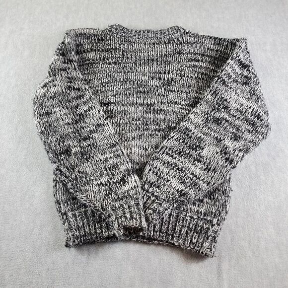 Vtg Giorgeo Veneto Sweater Mens Small Gray Italy Thick Abstract Knit Pullover - Picture 7 of 8